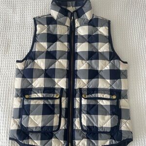 J.Crew Navy and White Checkered Vest